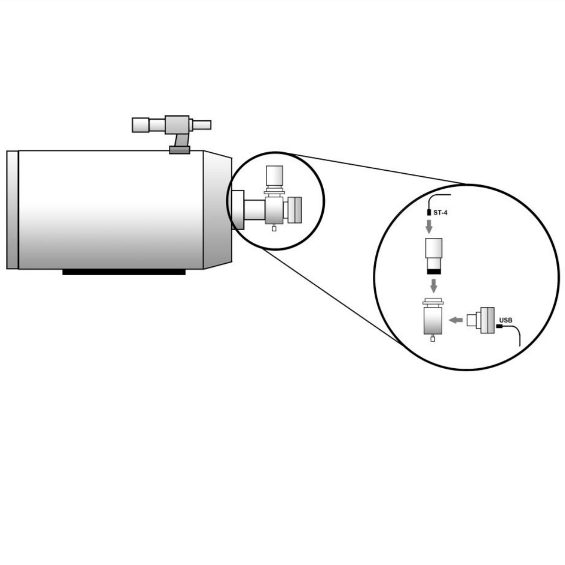 Autoguiding Schmidt Cassegrain Off Axis Aufbau Grafik