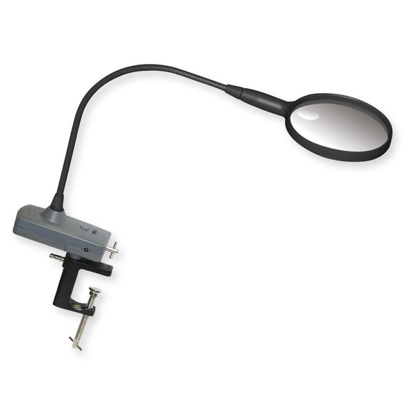 Carson LED MagniFlex 2X magnifying glass with goose neck