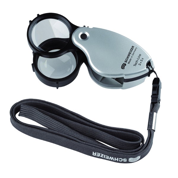 Schweizer Lente d'ingrandimento retraibile Tech-Line MULTI Lanyard 3x+5x=8x