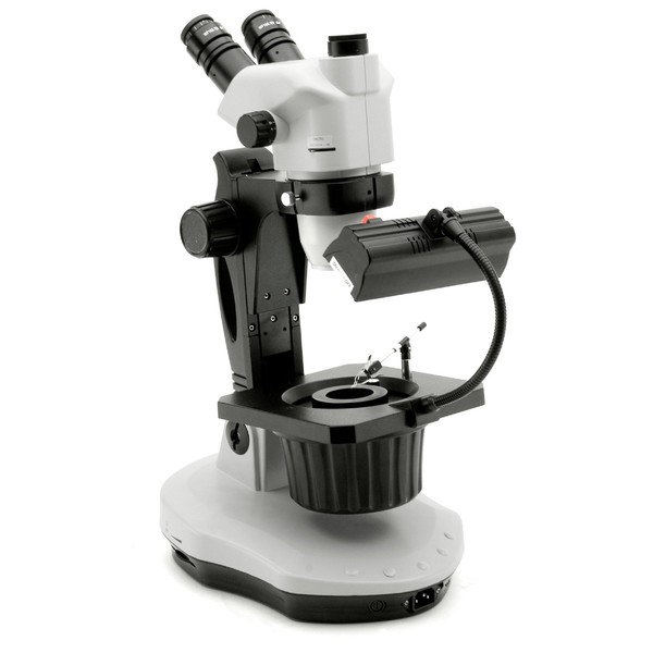 Optika Microscope trinoculaire gemmologique OPTIGEM-2 stéréo zoom, inclinable