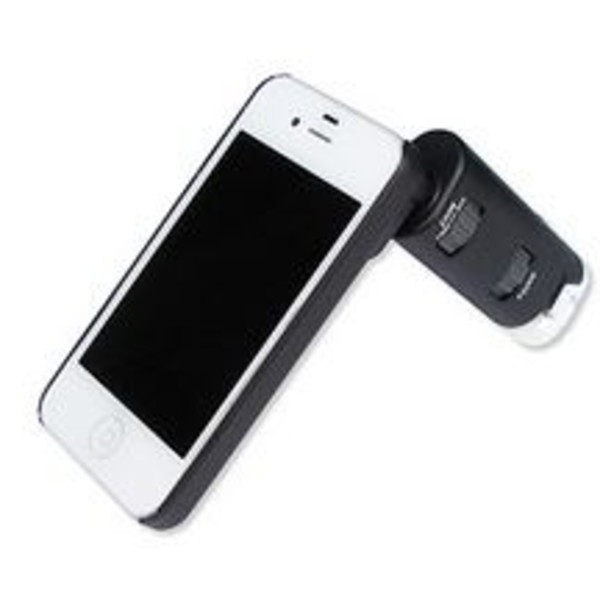 Carson MM-250, microscopio smartphone, adattatore iPhone/4S