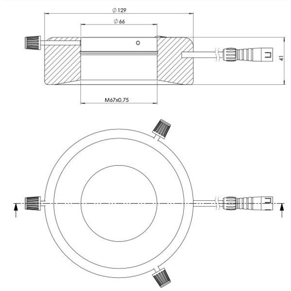 StarLight Opto-Electronics RL12-18f-S4 G, segment, schijnwerper, groen (528 nm), Ø 66mm