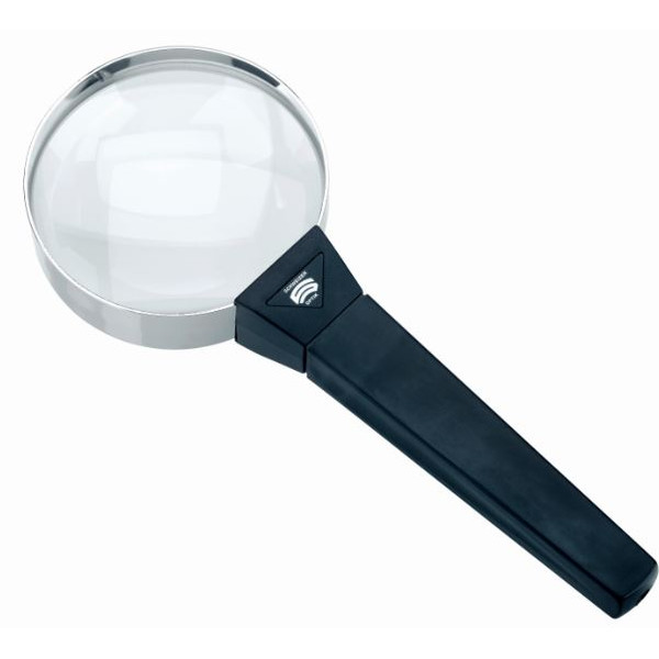 Schweizer Magnifying glass Basic-Line FORTE hand-held magnifier, 10D/3.5x/Ø75mm, biconvex