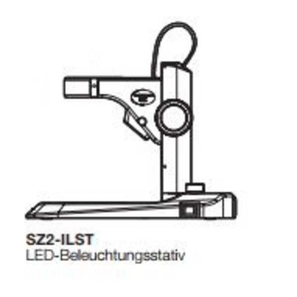 Evident Olympus LED Illuminator Stand SZ2-ILST-8, reflected/transmitted light, rack & pinion