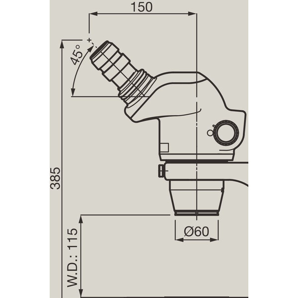 Nikon Stereo zoom microscoop SMZ745, bino, 0.67x-5x,45°, FN22, W.D.115mm, Auf- u. Durchlicht, LED