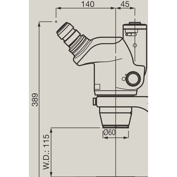 Nikon Stereo zoom microscoop SMZ745T, trino, 0.67x-5x,45°, FN22, W.D.115mm, Durchlicht, LED