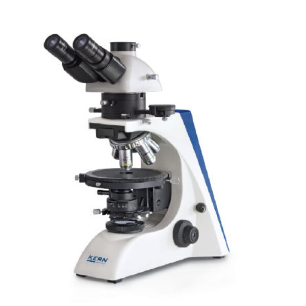 Kern Microscope OPM 181, POL, trino, Inf plan, 40x-400x, transmitted light, HAL, 20W