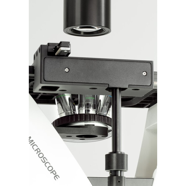 Kern Microscopio invertido OCM 168, FL, PH, trino, Abbe-N.A.-0,3-Kondensor fix, 10x-40x, 5W LED, Al/Dl