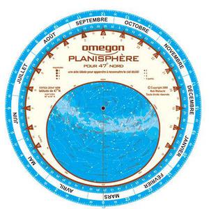 Omegon Sternkarte Planisphére du ciel 25cm / 47°