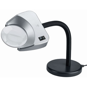 Schweizer Magnifying lamp Tech-Line LED TABLE BASE 4500K, 2x/Ø120mm, biconvex, table base