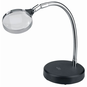 Schweizer Magnifying glass Work stand magnifier Table base, 2.5x/Ø90mm, biconvex