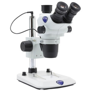 Optika Stereo zoom microscope SZO-4, trino, 6.7-45x, Stand column, Reflected light, Transmitted light