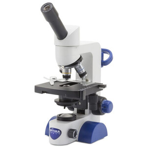 Optika Microscope B-62, mono, 40-400x, LED, rechargeable battery, Cross table