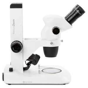 Euromex Stereo zoom microscope NZ.1902-S, 6.7-45x, Gear rack, Incident and Transmitted light, bino