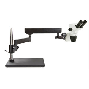 Euromex Stereo zoom microscope NZ.1702-AP, 6.5-55x, articulated arm, base plate, bino