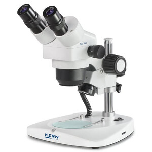 Kern Stereo zoom microscope OZL 445, Greenough, Column, bino, 0.75-3.6x,10x/21, 0.35W LED