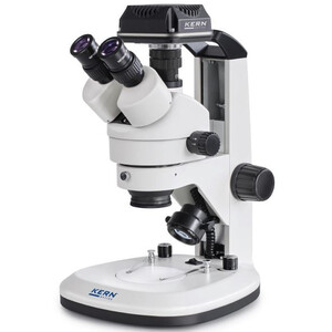 Kern Microscope OZL 468C825, Greenough, Gear rack, 7-45x, 10x/20, Reflected light 3W LED, Camera 5MP, USB 2.0