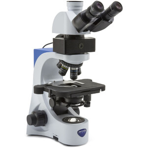 Optika microscope B-383LD, trino, FL-LED, blue Filters, N-PLAN, IOS, 40x-1000x