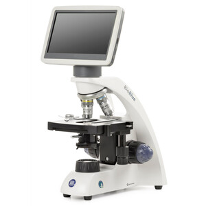 Euromex Microscope BioBlue, BB.4220-LCD, 7 inch LCD screen, SMP 4/10/S40x objectives, DIN, 40x - 400x, 10x/18, LED, 1W, Cross table