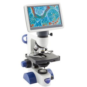 Optika Microscope B-62V, Screen, 7 inch, DIN, achro, 40-400x, LED, 1W, Cross table, Abbe Condensor