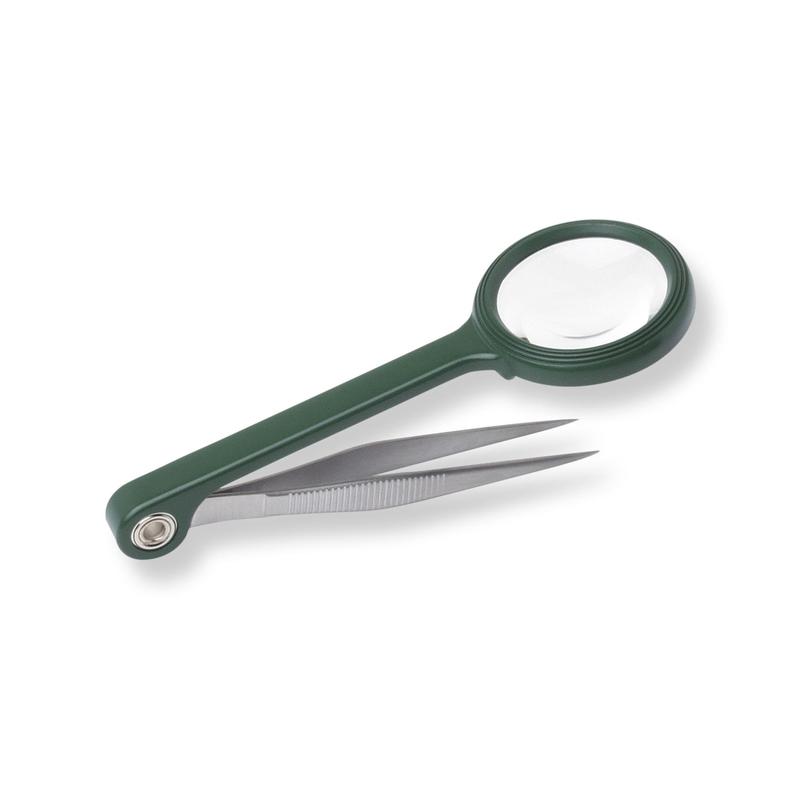 Carson Vergrootglazen MagniGrip 4x magnifying glass with tweezers