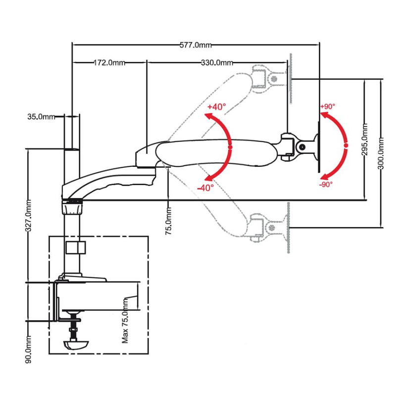 Optika Gelenkarm-Stativ  Stativ SZ-STL5 für Modularserie