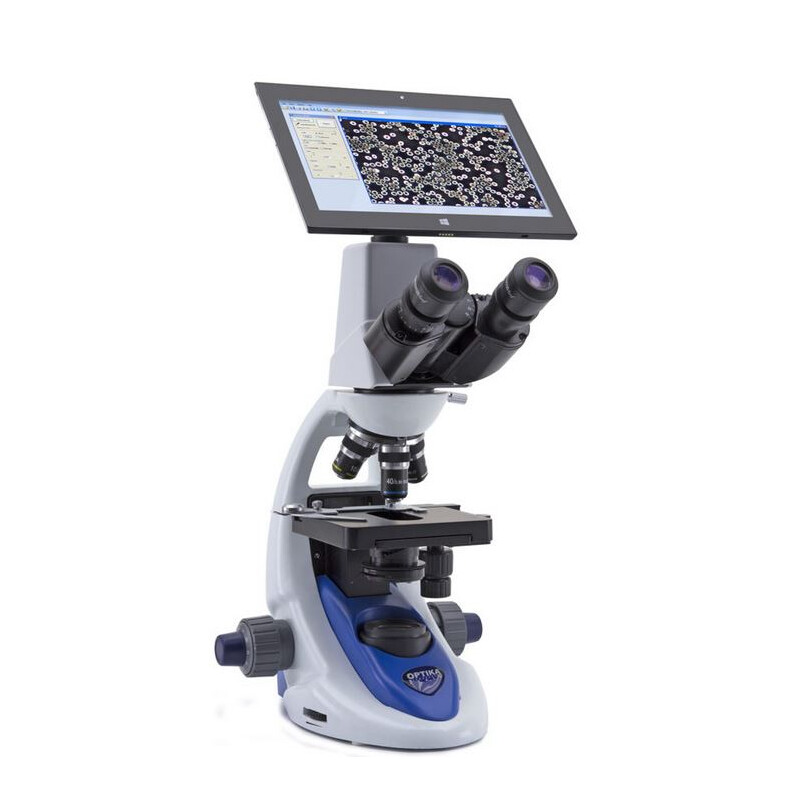 Optika Microscopio digitale B-190TB, acromatico, con PC tablet