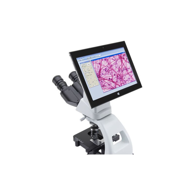 Optika digital microscope B-290TK, N-PLAN objectives. With Tablet PC