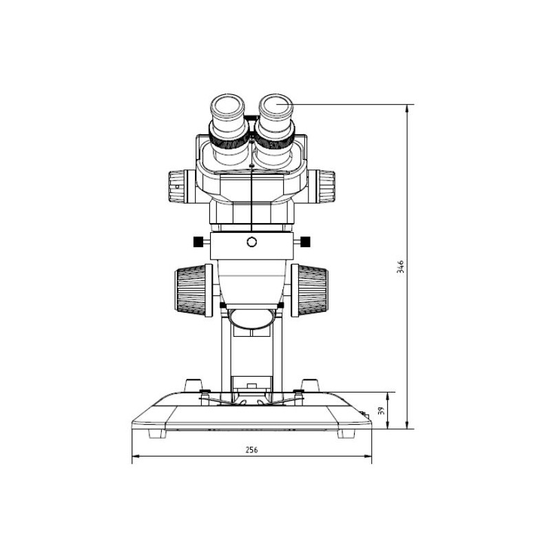 Euromex Microscopio stereo zoom NZ.1902-S, 6.7-45x, Zahnstange, Auf-u. Durchlicht, bino