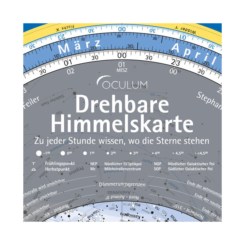 Oculum Verlag Sternkarte Drehbare Himmelskarte 29cm