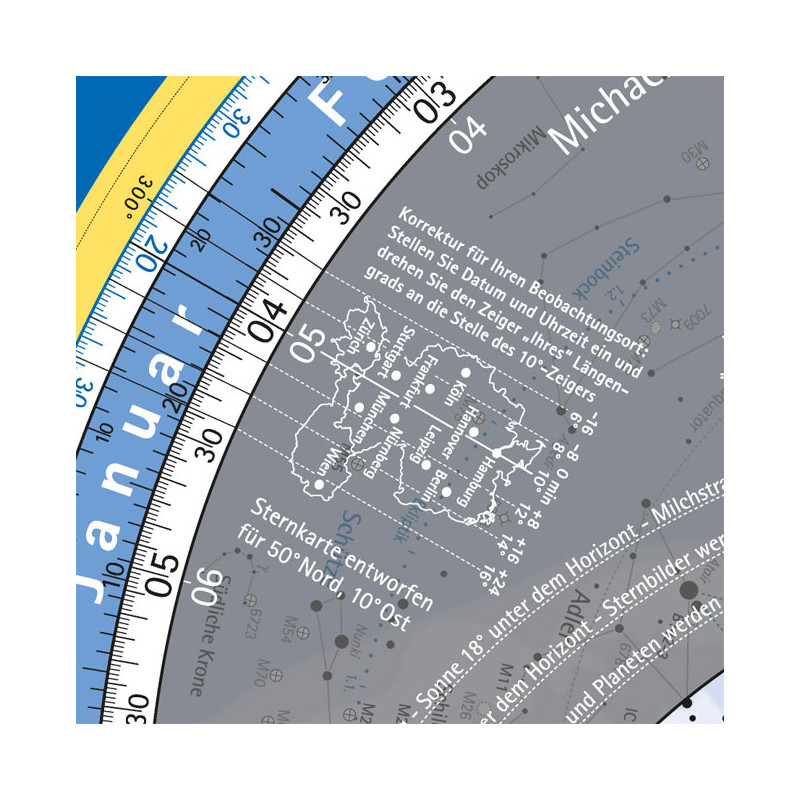 Oculum Verlag Sternkarte Drehbare Himmelskarte 29cm