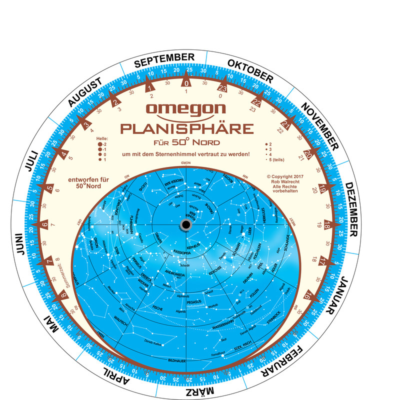 Omegon Drehbare Sternkarte 17,5cm