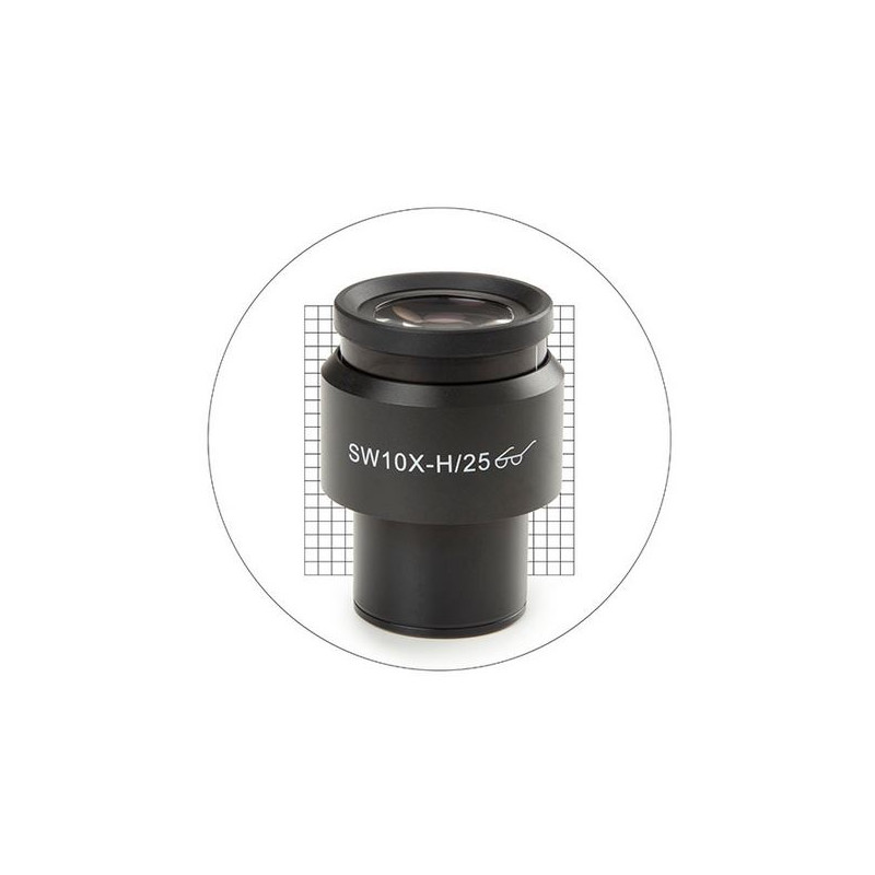 Euromex 10X/25mm SWF, 20x20 measuring grid eyepiece, Ø30 mm, DX.6010-SG (Delphi-X)