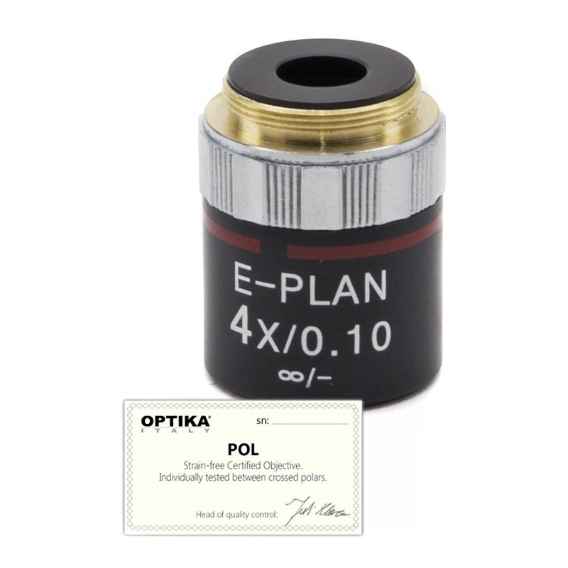 Optika objetivo 4x/0.10, infinity, N-plan, POL, M-144P  (B-383POL)