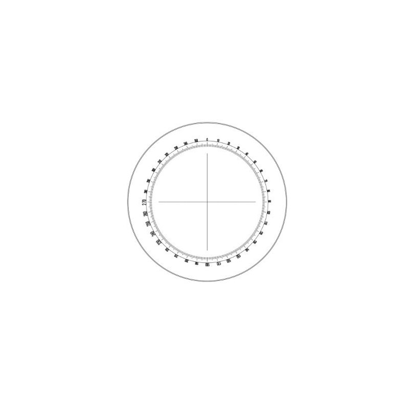 Motic Reticle protractor 360°/1°, crosshairs, Ø23mm (SMZ-140)