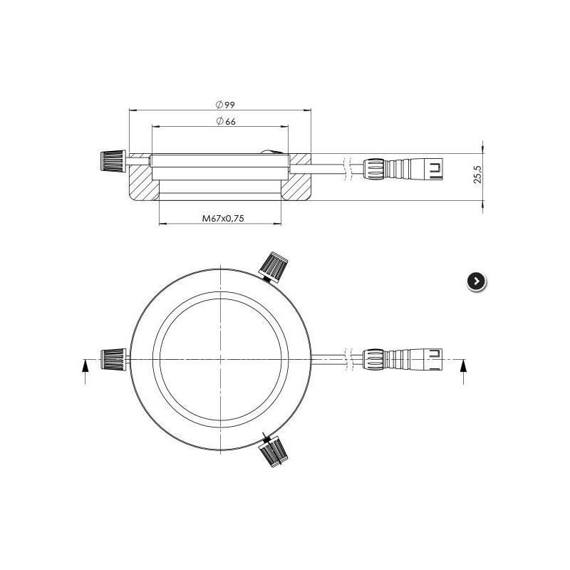 StarLight Opto-Electronics RL4-66 NW, white (5,600 K), Ø 66mm