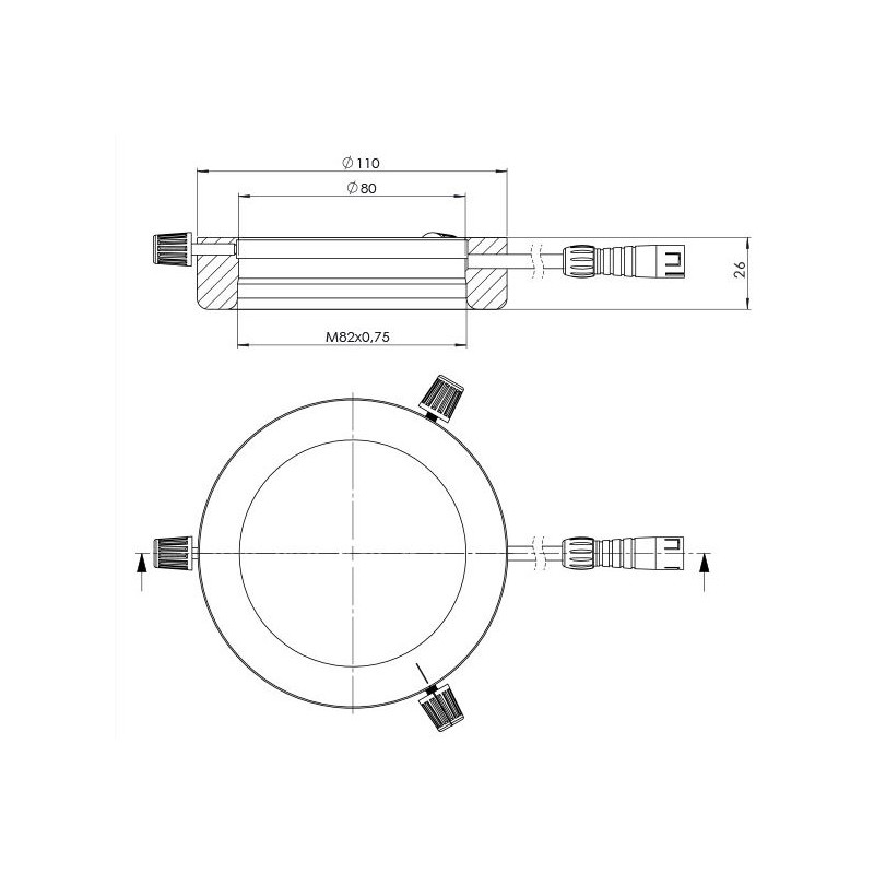 StarLight Opto-Electronics RL5-80 B, blau (470 nm), Ø 80mm