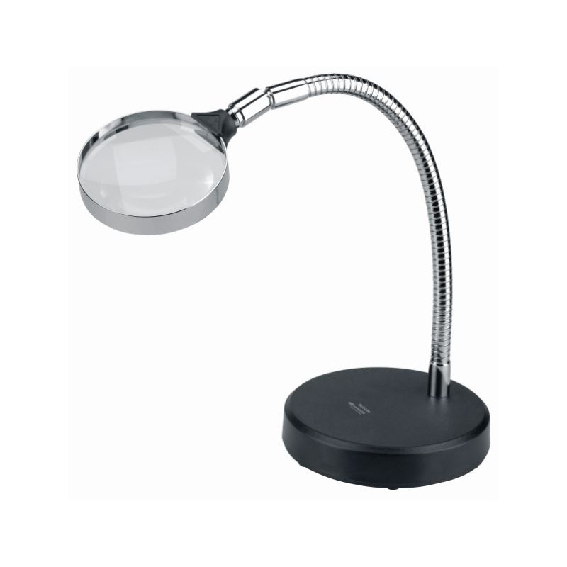 Schweizer Magnifying glass Work stand magnifier Table base, 2.5x/Ø90mm, biconvex