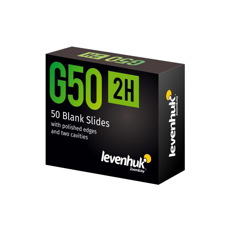 Levenhuk Lames porte-objets G50 2H 50 pièces