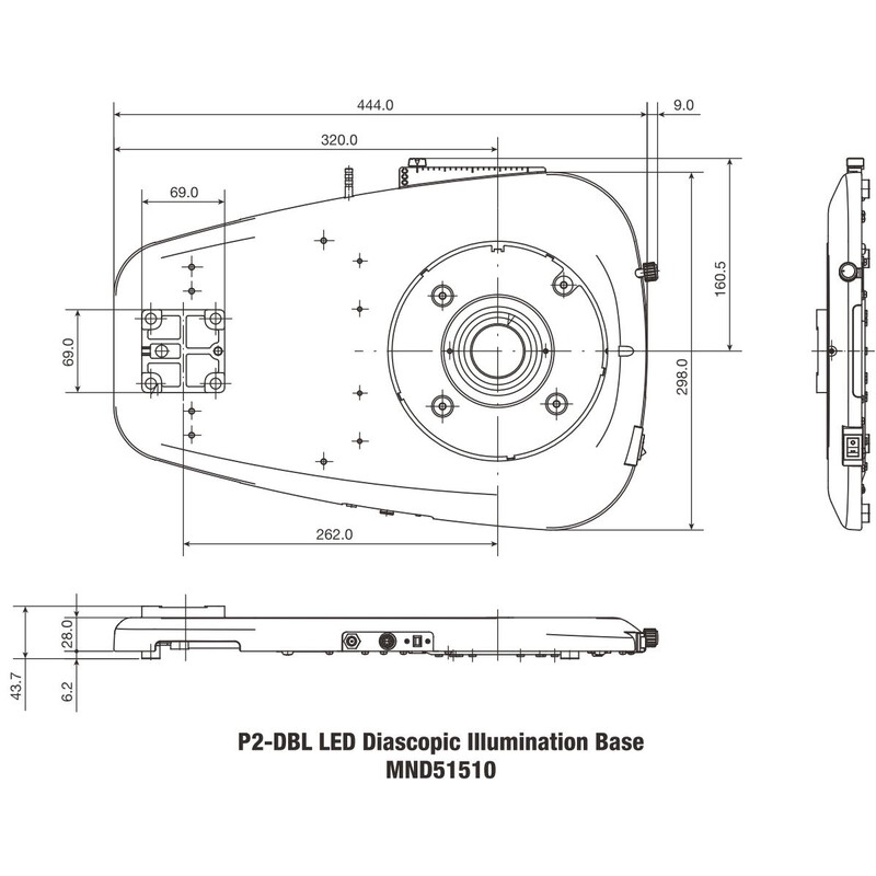 Nikon Colonna di sostegno P2-DBL LED Plain Base for transmitted light