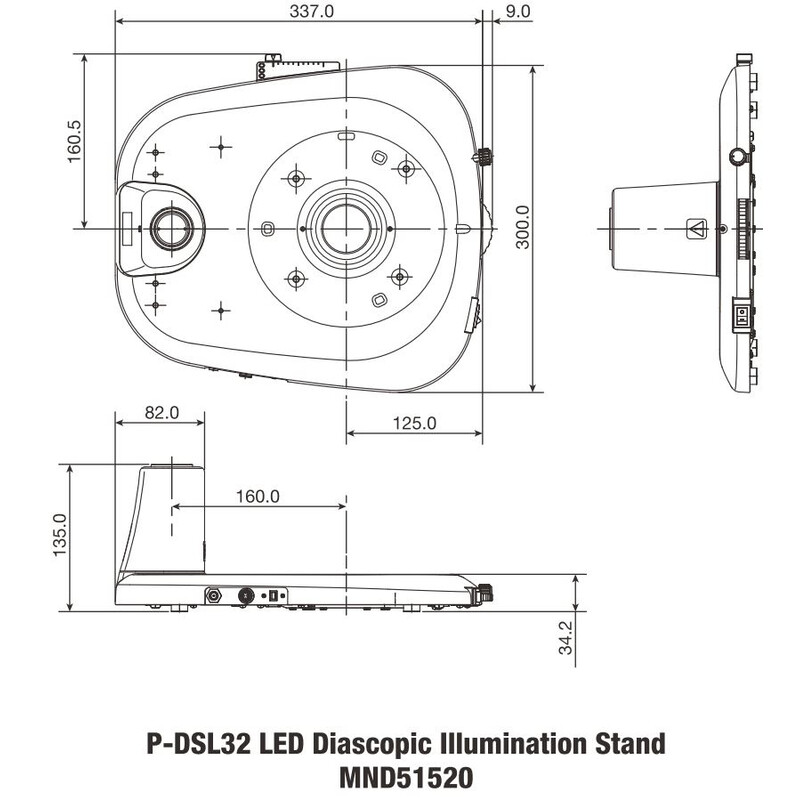 Statif à colonne Nikon P-DSL32 LED Base plate pour lumière transmise avec pilier