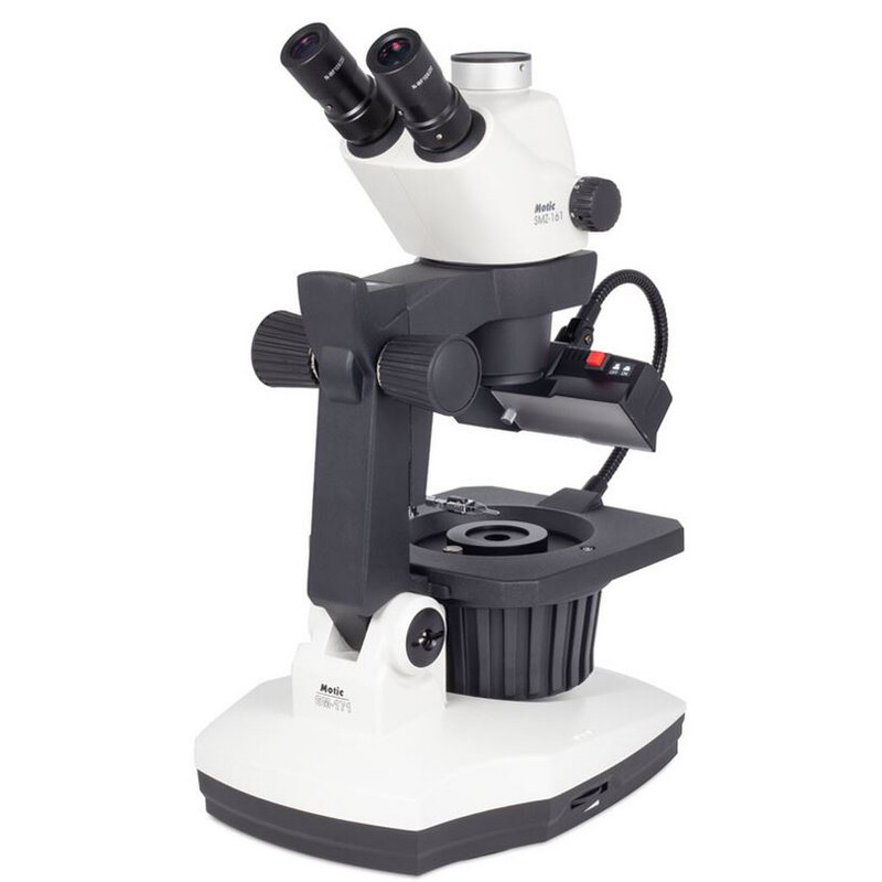 Microscope stéréo zoom Motic GM-161, trino, fluo,  7.5-45x, wd 110mm