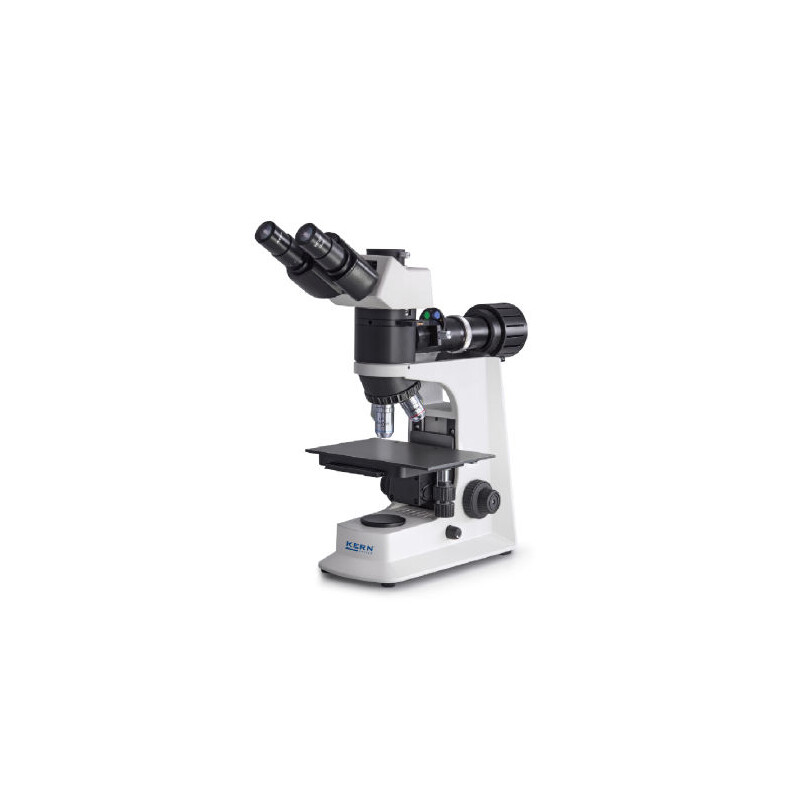 Microscope Kern OKM 172, MET, POL, bino, Inf, planachro, 50x-400x, Auflicht, HAL, 30W