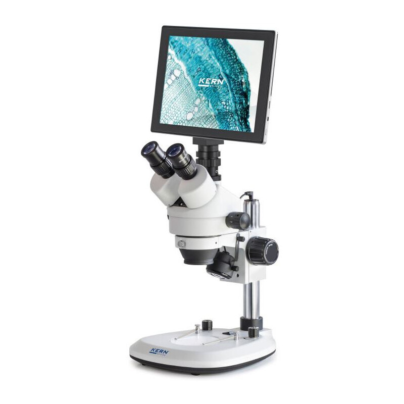 Microscope Kern OZL 464C241, Greenough, Säule, 7-45x, 10x/20, Auf-Durchlicht, 3W LED, Kamera 5MP, USB 2.0, HDMI, WiFi, Tablet