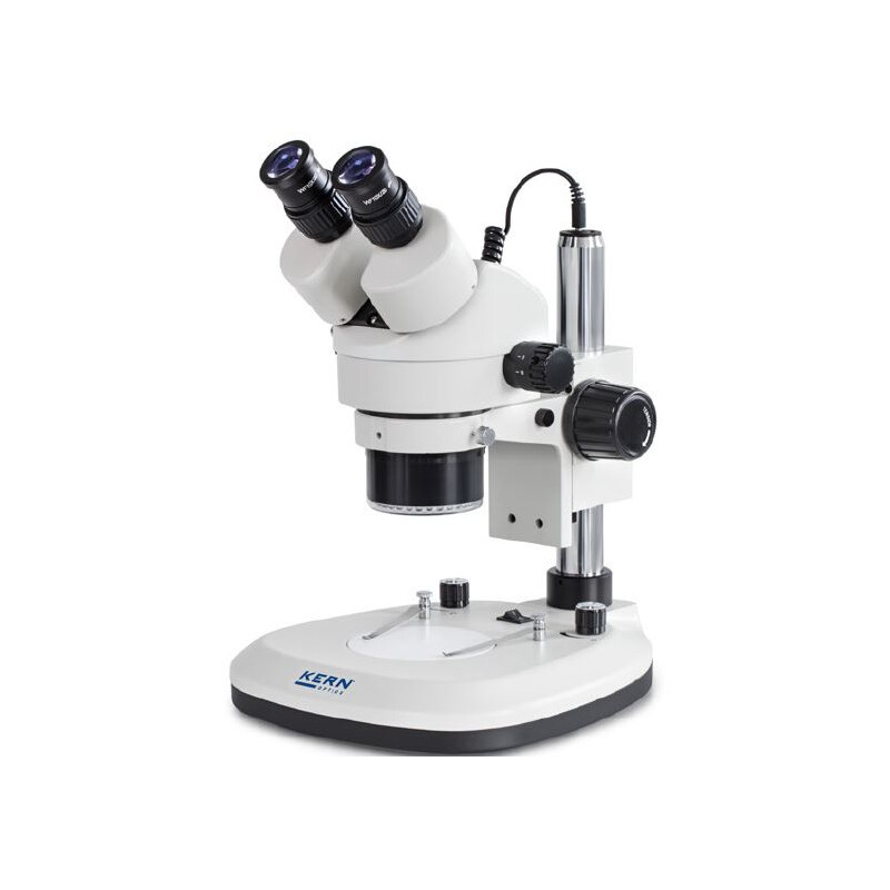 Kern Stereo zoom microscope OZL 466, trino, Ringl., Greenough, 0.7-4.5x, HWF10x20, 3W LED