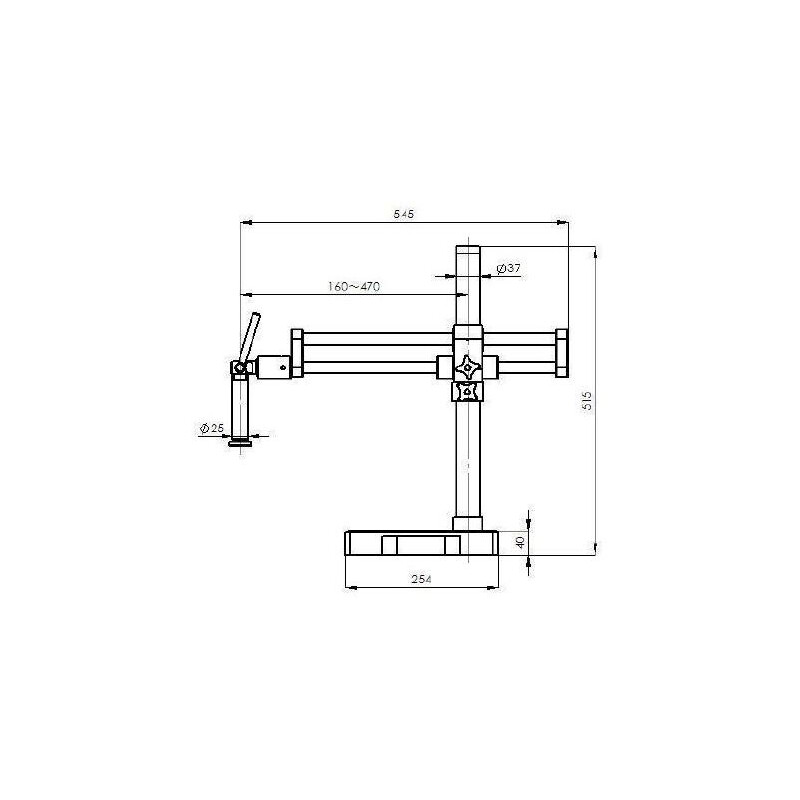 Kern Stereo zoom microscoop OZM 933, trino, 7-45x, HSWF 10x23 mm,  Stativ, doppelarm, 614x545 mm, m. Tischplatte, Ringlicht LED 4.5 W