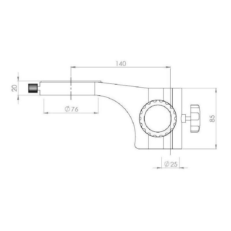 Kern Microscopio stereo zoom OZM 933, trino, 7-45x, HSWF 10x23 mm,  Stativ, doppelarm, 614x545 mm, m. Tischplatte, Ringlicht LED 4.5 W