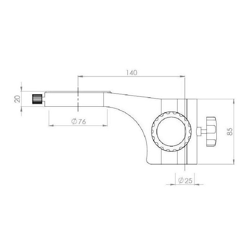 Kern Microscopio stereo zoom OZM 952, bino, 7-45x , HSWF 10x23 mm,  Stativ Gelenkarm, TischKlemme, Ringlicht LED 4,5W