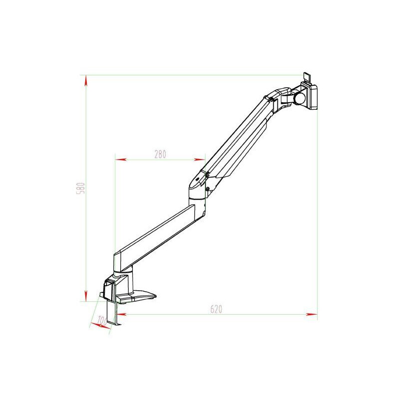 Microscope stéréo zoom Kern OZM 982, bino 7-45x, HSWF 10x23 mm, Gelenkarm-Stativ, Feder, Tischklemme, Ringlicht LED 4.5W