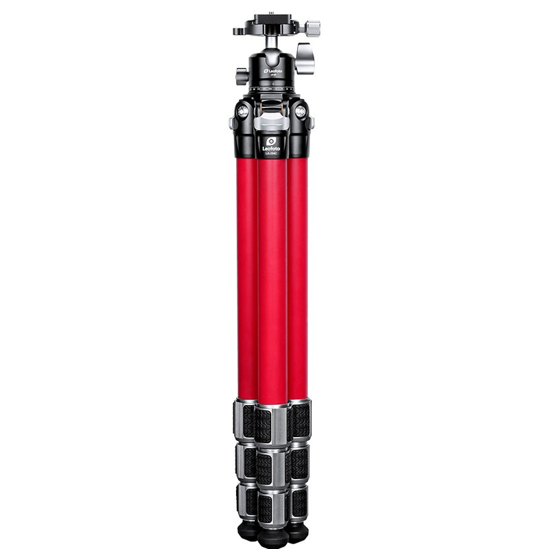 Leofoto Carbon-Dreibeinstativ LA-284C Athena Red + Ballhead LH-30